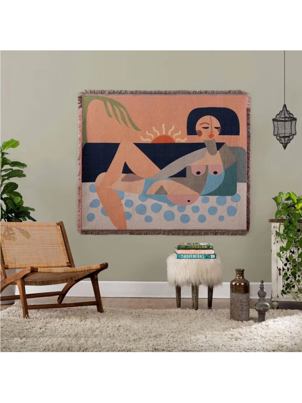 50"x60" Nude Beach Throw Blanket - Jungalow by Justina Blakeney